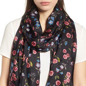 Kate Spade Navy Extra Large Silk Floral Scarf